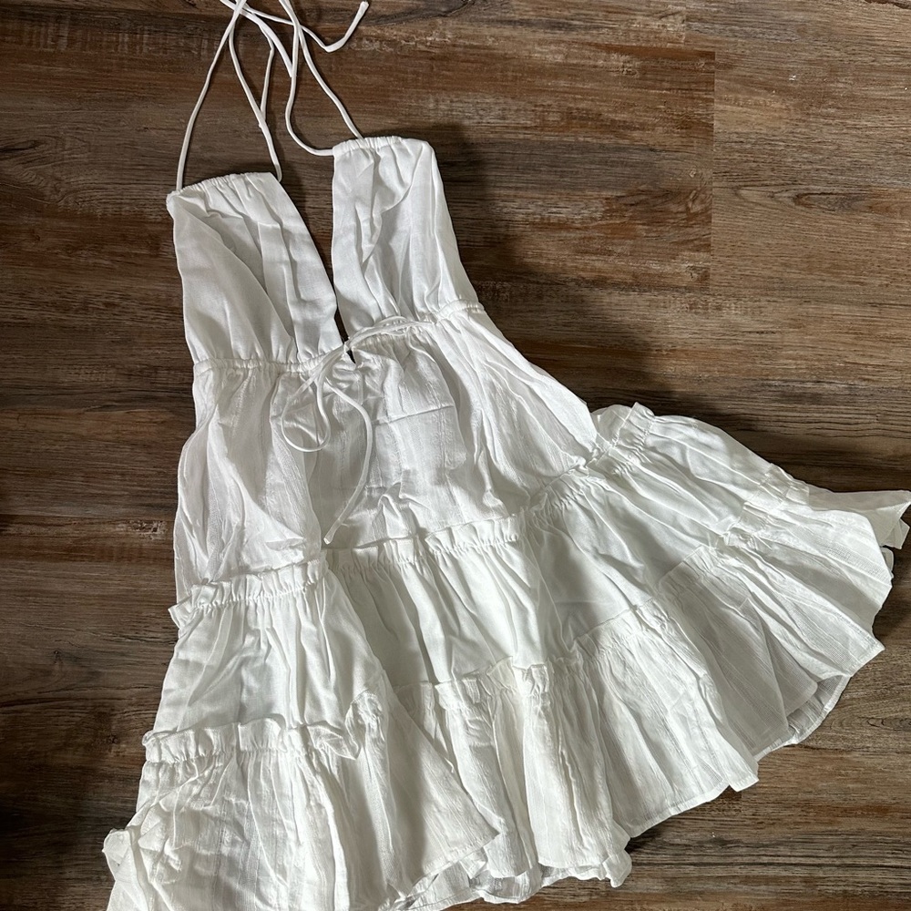 White Flowy Dress